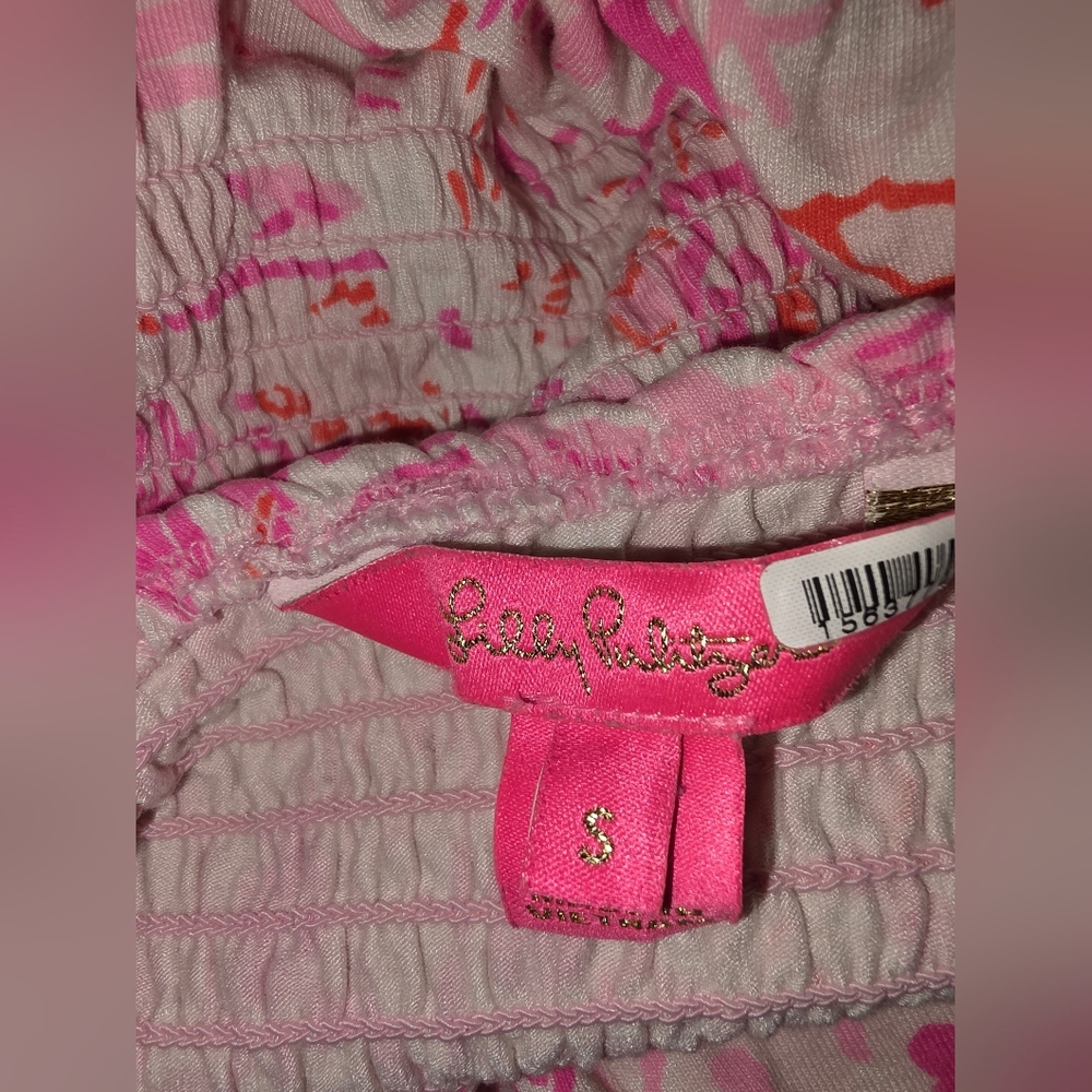 Lilly Pulitzer Kailua Smocked Dress- size small-used condition 🦩 - Picture 8 of 9